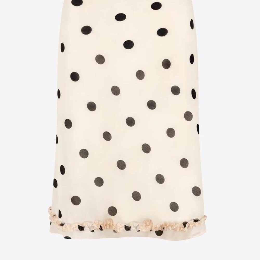 Susamusa meadow Polka Dot Cream Skirt